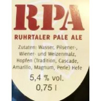Ruhrtal Brauerei RPA Pale Ale