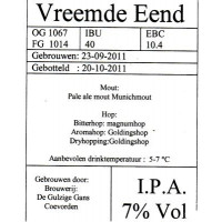 De Gulzige Gans Vreemde Eend English IPA