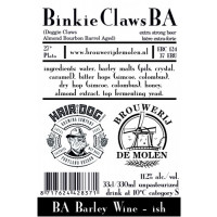Brouwerij De Molen Binkie Claws BA (Doggie Claws - Almond Bourbon Barrel Aged)