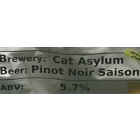 Cat Asylum Brewing Pinot Noir Saison