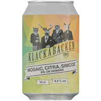 Klackabackens Bryggeri IPA On Demand: Mosaic/Citra/Simcoe DIPA