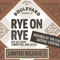 Boulevard Brewing Company Rye On Rye X: Sazerac Cocktail