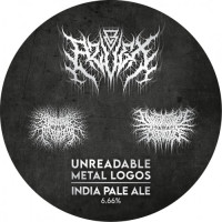 Azvex Brewing Company Unreadable Metal Logos