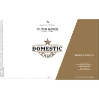 Outer Range Brewing Co. Domestic Lager