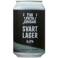 Två Feta Grisar Svart Lager