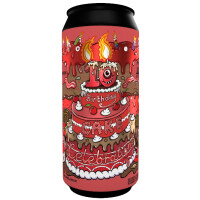 Amundsen Brewery 10th Birthday Cake - Bourbon Barrel Aged Red Velvet Chocolate Toffee Cheesecake