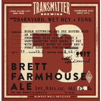 Transmitter Brewing F3 Brett Farmhouse Ale