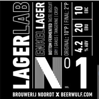 Brouwerij Noordt Lager Lab N° 1 Enkel