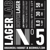 Brouwerij Noordt Lager Lab N° 5 Scotch Lager