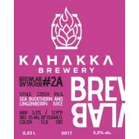 Kahakka Brewery Brewlab #2A (Czech Pils Sea Buckthorn And Lingonberry Juice)