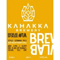 Kahakka Brewery Brewlab #1A (German Pils Sea Buckthorn Juice)