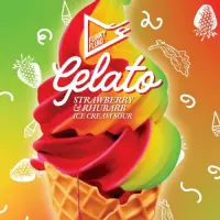 Funky Fluid Gelato: Strawberry & Rhubarb