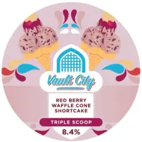 Vault City Red Berry Waffle Cone Shortcake Triple Scoop