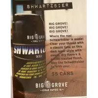 Big Grove Brewery Shwartzbier