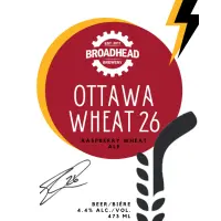 Broadhead Brewing Company Ottawa Wheat 26