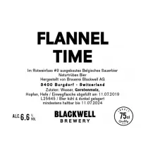 Blackwell Brewery Flannel Time