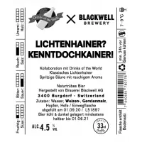 Blackwell Brewery Lichtenhainer? Kenntdochkainer