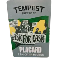 Tempest Brewing Co. Placard