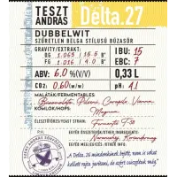 Szent András Sörfőzde Tesztandrás Delta.27