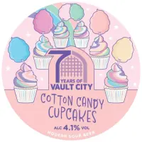 Vault City Cotton Candy Cupcakes