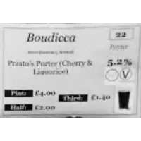 Boudicca Brewing Co. Prasto's Porter (Cherry & Liquorice)
