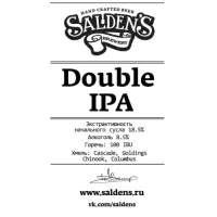 Salden's Brewery Double IPA (Cascade, Goldings, Columbus, Chinook)