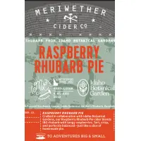Meriwether Cider Company Rhubarb Raspberry Pie