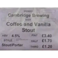 King Street Brewhouse Coffee & Vanilla Stout