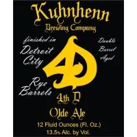 Kuhnhenn Brewing Company Fourth Dementia (4th D/4D) Olde Ale - Detroit City Rye Double Barrel-Aged