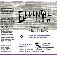 Burnside Brewing Co. Elemental Scale: Blueberry Mint Saison