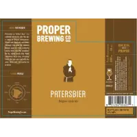 Proper Brewing Company Patersbier