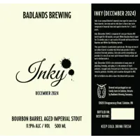 Badlands Brewing Company Inky (December 2024 Silver Wax)