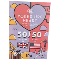 Yorkshire Heart Vineyard and Brewery 50 / 50 - Olicana Citra