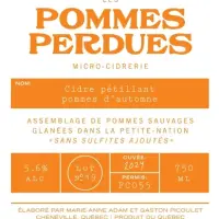 Les Pommes Perdues - Micro Cidrerie Cidre - Pommes D'Automne - Cuvée 2024