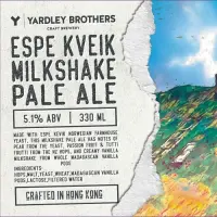 Yardley Brothers Brewing Espe Kveik Milkshake Pale Ale