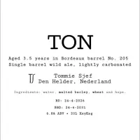 Tommie Sjef Wild Ales Ton (Barrel No. 205)