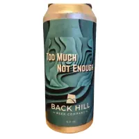 Back Hill Beer Company Too Much Not Enough