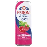 Birra Peroni Nastro Azzurro 0.0% Frutti Rossi e Menta