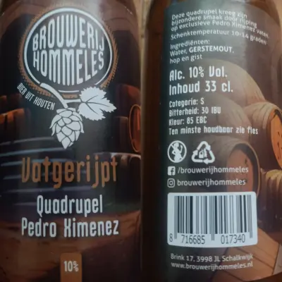 Basementonline's photo of Vatgerijpt Quadrupel Pedro Ximenez