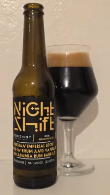 lore's photo of Night Shift (2025 Russian Imperial Stout Aged in Rhum and Vanilla, Macadamia Rum Barrels)