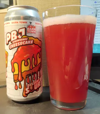 McDermottDrink's photo of Peanut Butter & Strawberry Jelly Cheesecake