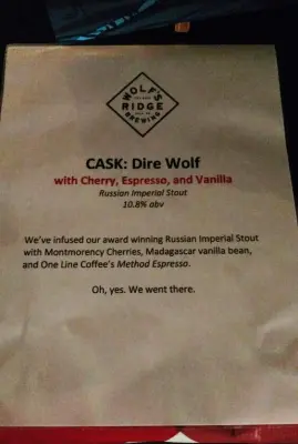 Dogbrick's photo of Dire Wolf - Cherry Espresso Vanilla